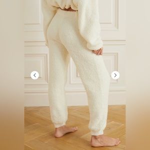 Cozy Knit boucle track pants - Bone L/XL